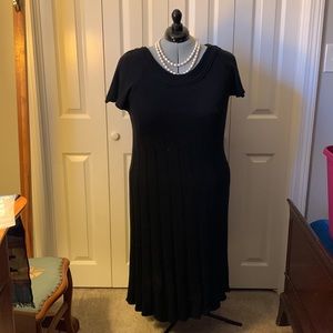 Pleated.Sweater Dress